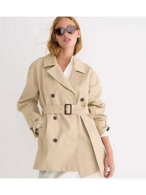 J.Crew Short Trench Coat S
